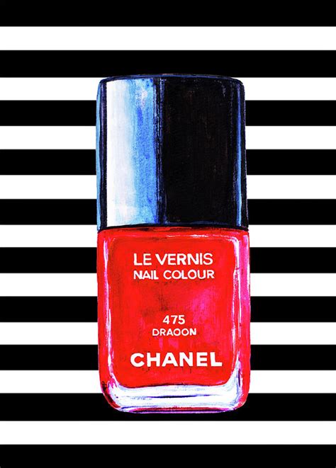 chanel nail polish art print